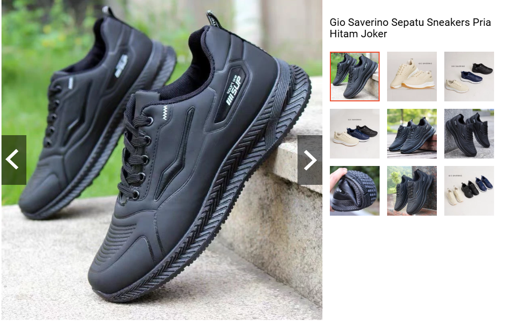 Gio Saverino Sepatu Sneakers Pria Hitam Joker
